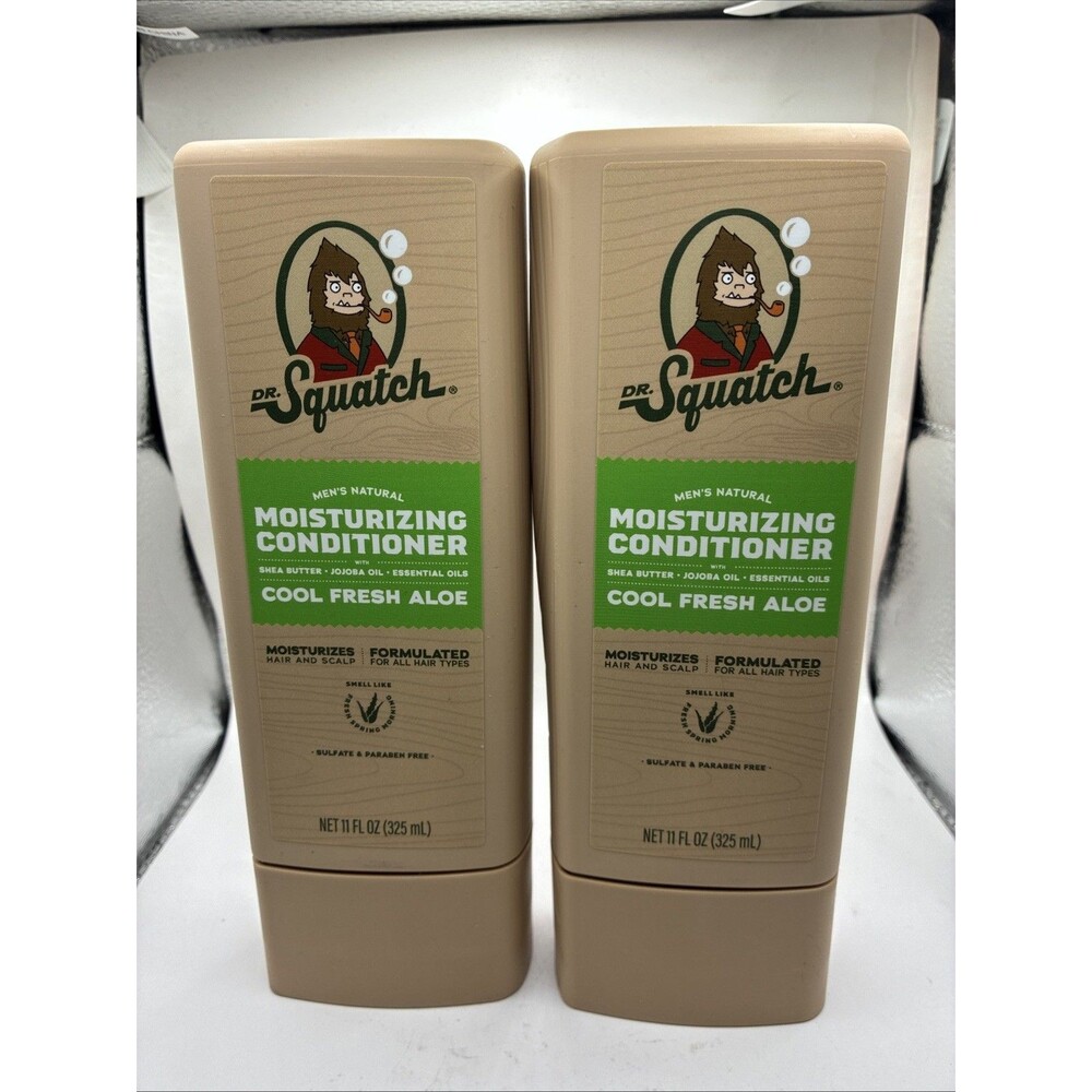 New DR. SQUATCH Conditioner Cool Fresh Aloe 11 oz. ea - 2 Pack